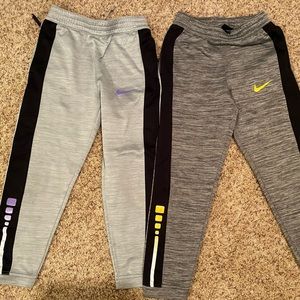 2 pair boys youth medium nike elite joggers